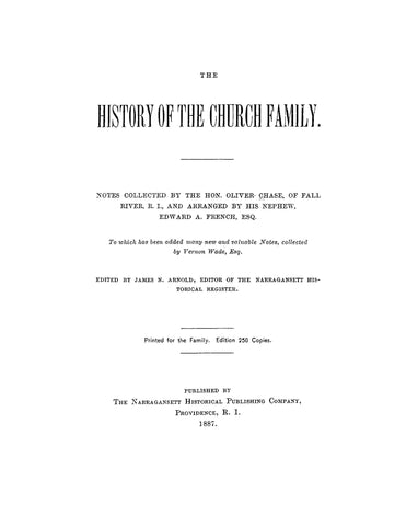 CHURCH:  The history of the Church family