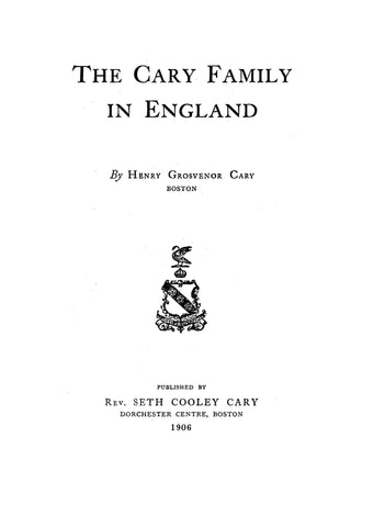 Cary Family in England 1906