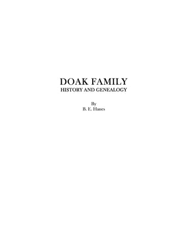 Doak Family 1931