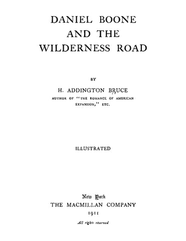 BOONE: Daniel Boone and the Wilderness Road