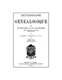 CANADA: DICTIONNAIRE GENEALOGIQUE DES FAMILLES CANADIENNES.
