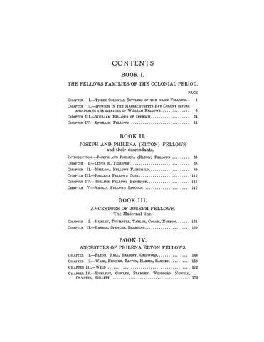 FELLOWS: Joseph and Philena (Elton) Fellows: their ancestors & descendants 1940
