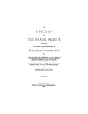 FAXON: History of the Faxon family, containing a genealogy of the Descendants of Thomas Faxon of Braintree, Massachusetts and allied families. 1880