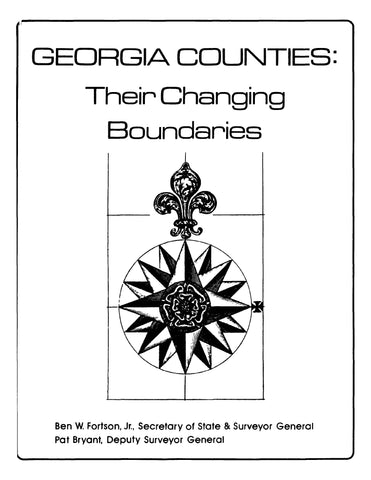 COUNTIES, GA: Georgia Counties: Their Changing Boundaries (Softcover)