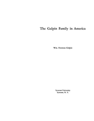 GALPIN Family in America 1955