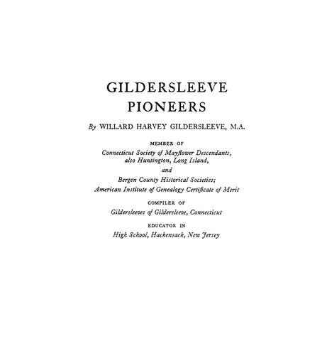 GILDERSLEEVE PIONEERS 1941
