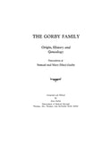 GORBY Family origin, history and genealogy; descendants of Samuel & Mary (May) Gorby 1936