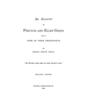GREEN: An account of Percival and Ellen Green and some of their descendants 1876