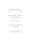 HENCKEL: The Henckel Family Records: Nos. 1-14. 1926-1939