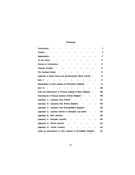 LAPHAM: Laphams in America: Thirteen Thousand descendants