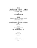 LINZEE: The Lindeseie and Limesi families of Great Britain. 2 Volumes 1917