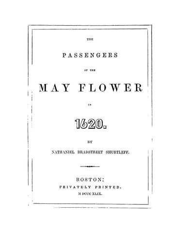 MAYFLOWER, MA: The Passengers of the Mayflower in 1620 (Softcover)