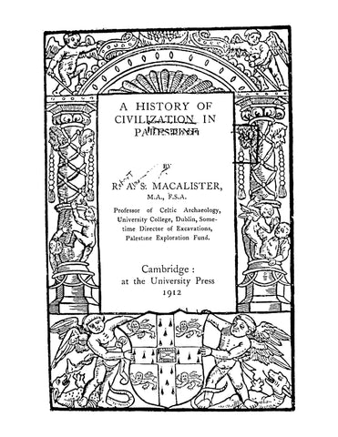 PALESTINE: The Cambridge Manuals of Science and Literature: A History of Civilization in Palestine (Softcover)