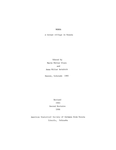 RUSSIA: Norka, a German Village in Russia (Softcover)