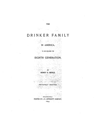 Drinker Family in America 1893