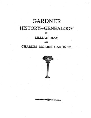 GARDNER History and Genealogy 1907
