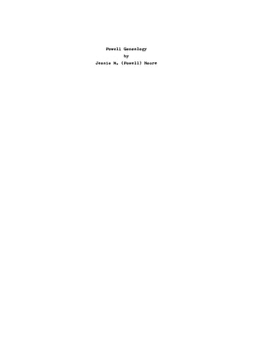 POWELL: Powell Genealogy (Softcover)
