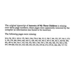 CHERRY: Ancestry of My Three Children, Lewis W. Cherry, George Denison Cherry, Carolyn Vandegrift Cherry McDonnell
