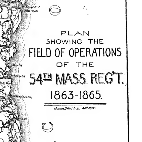 MAP: Operations of the 54th Massachusetts in the Civil War