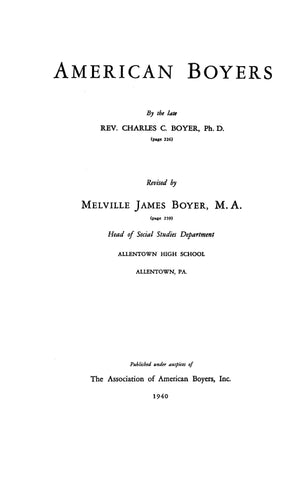 BOYER: American Boyers