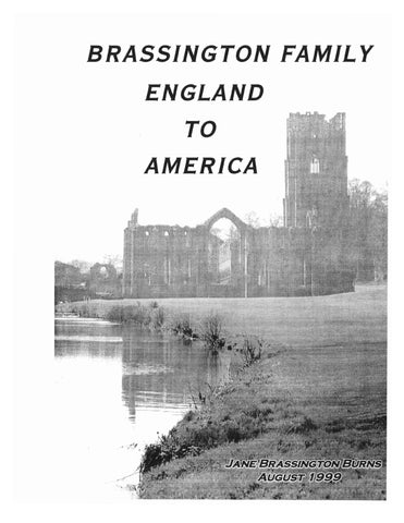 Brassington Family to England & America