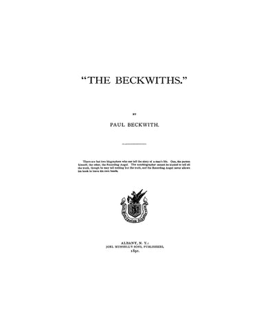 Beckwith: "The Beckwiths"