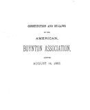 BOYNTON: American Boynton directory, with the address of all known Boyntons, Boyingtons & Byingtons in the United States and British dominions