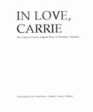 Bruce: "In love, Carrie:" Letters of Carrie Augusta Bruce of Newfane, VT