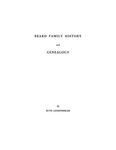 Beard Family history & genealogy
