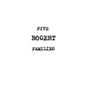BOGERT: Five Bogert Families: Descendants of Evert, Jan Laurencz, Cornelis, Guysbert & Harmense Myndertse Bogert