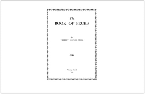 PECK: The Book of Pecks
