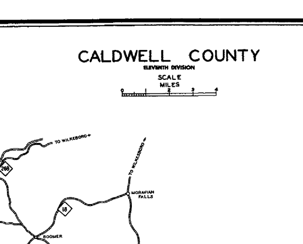 Map of Caldwell County, North Carolina - Higginson Book Company