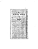 Calhoun Family of South Carolina. date?