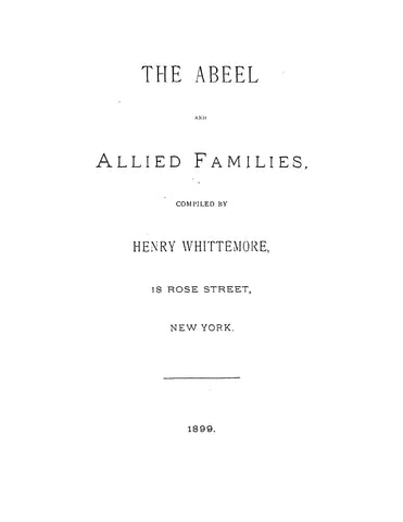 Abeel & Allied Families