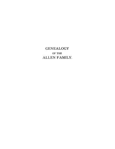 ALLEN: Genealogy of the Allen Family of Prudence Island, Rhode Island