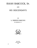 BABCOCK: Isaiah Babcock, Sr., and Descendants