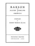Babson & Allied Families in America