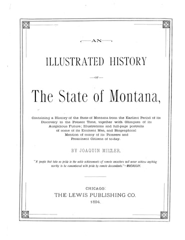ILLUSTRATED HISTORY OF THE STATE OF MONTANA (Hardcover)