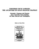 CHAPMAN:  Northern Neck Families: Ancestors of Susan Frances Chapman, Alexander, Chapman & Pearson Plus Connecting Lines. ND
