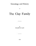 CLAY: Genealogy and History of the Clay Family