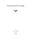 Countryman Genealogy. 1925, 1975
