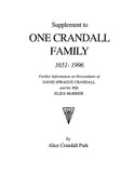 CRANDALL: Supplement to One Crandall Family, 1651-1996