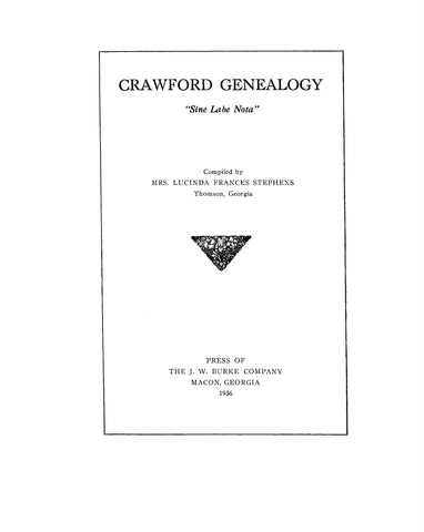 Crawford Genealogy 1936