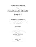 CUNNABELL: Geneanlogical memoir of the Cunnabell, Conable or Connable fam. 1650-1886