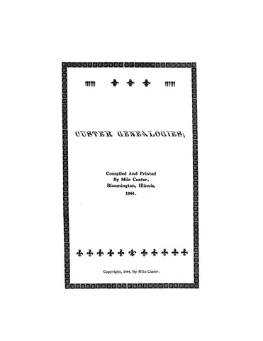 Custer Genealogies 1944