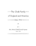 CHALK: The Chalk Family of England & America 1942