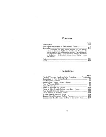 SWITZERLAND, IN:  SWISS SETTLEMENT OF SWITZERLAND COUNTY.