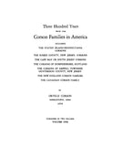 CORSON: Three hundred years with the Corson families in America. 1939