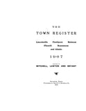 LINCOLNVILLE, ME: THE LINCOLNVILLE, NORTHPORT, BELMONT, MORRILL, SEARSMONT & WALDO TOWN REGISTER, 1907 [Town Histories & Directories]. (Softcover)