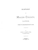 MACON, IL:  HISTORY OF MACON COUNTY, from its Organization to 1876.  With biographical sketches.